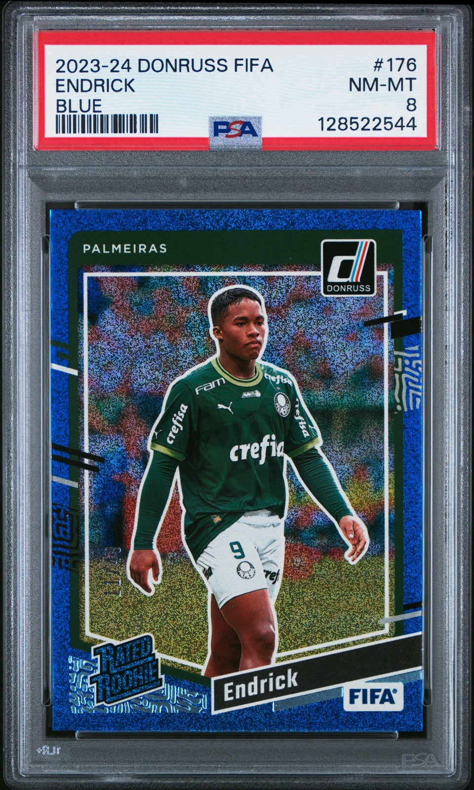 2023-24 PANINI DONRUSS FIFA BLUE #176 ENDRICK 11/49 PSA 8