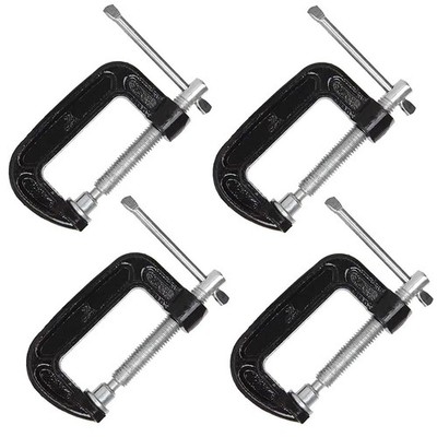 2 Inch C-Clamp Set, Heavy Duty Steel C Clamp Industrial Strength C Clamps for Wo