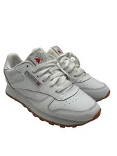 Reebok Unisex Big Kid Classic Leather Shoes White/Gum Size 4.5 US No Box