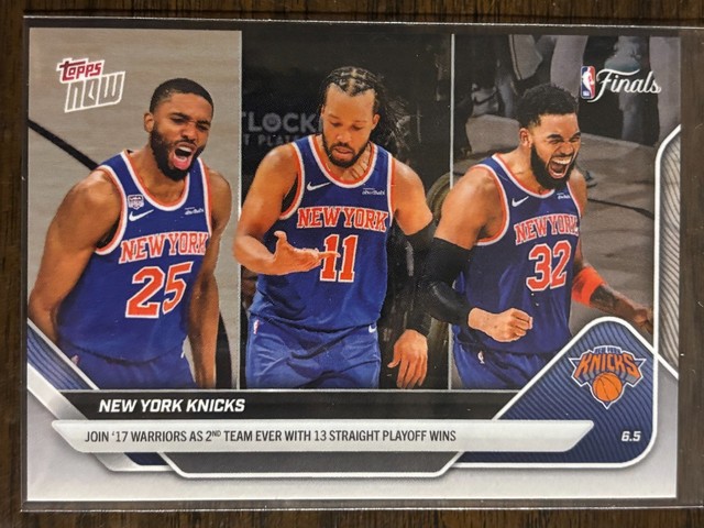 2025-26 Topps Now NBA #330 Mikal Bridges Towns Jalen Brunson New York Knicks