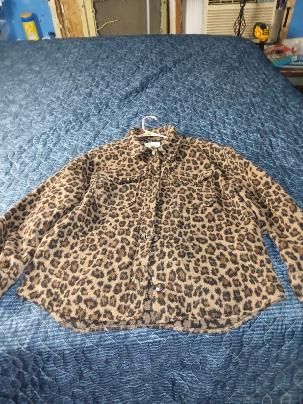 Bagatelle Collection Leopard Print Button-Up Shir… - image 1