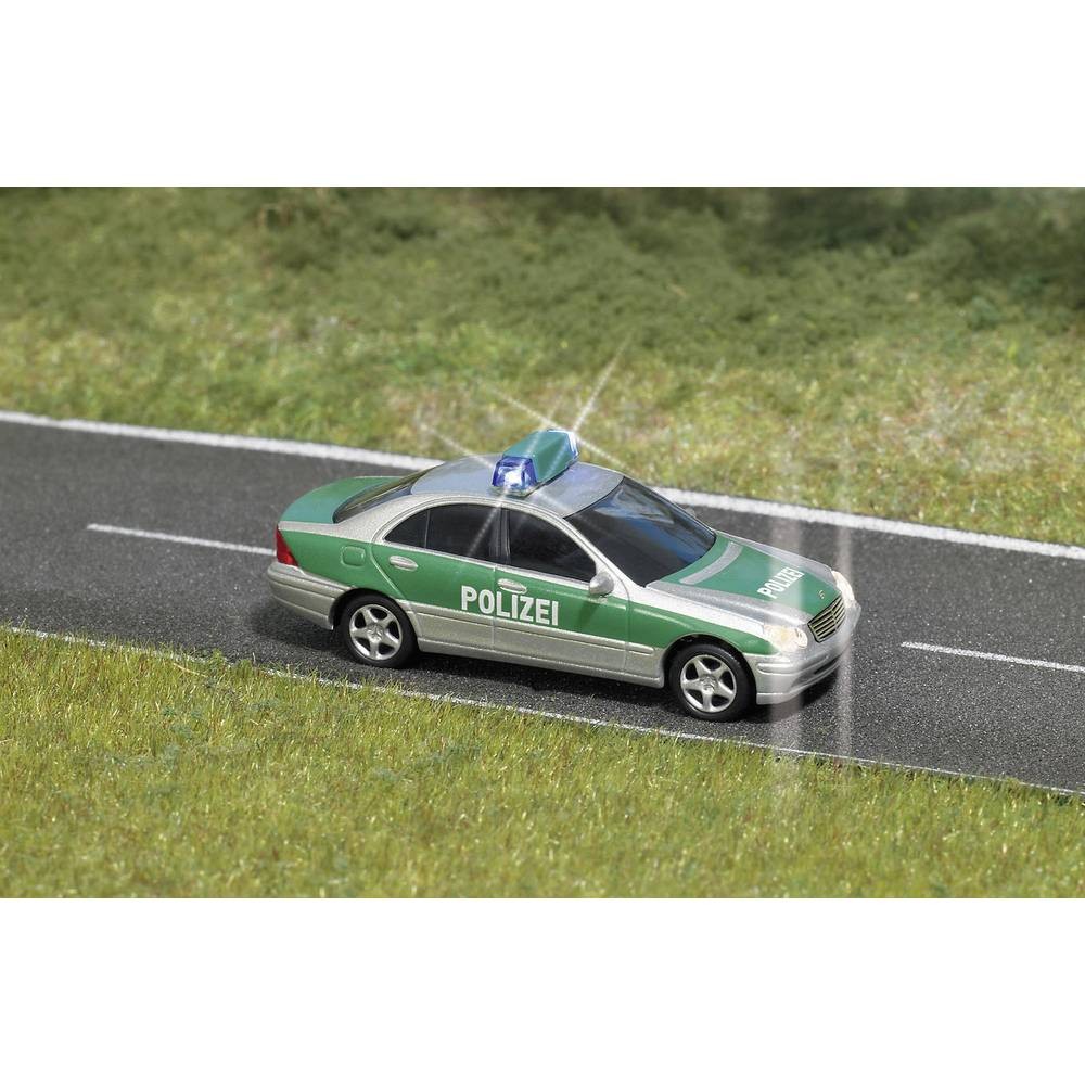 Voiture de police classe C H0 édition 5630 Vert avec système lumineux haute précision