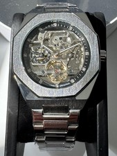 Forsining Skeleton Automatic Watch Mens Stain...
