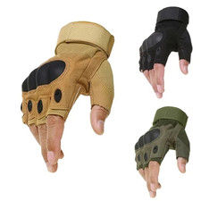 Tactical Fingerless Gloves for Men  Military Combat Shooting Half-Finger Gloves