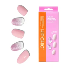 Hip Chic Nailed It Semi Cured Gel Nail Strips, Fabulous Pink
