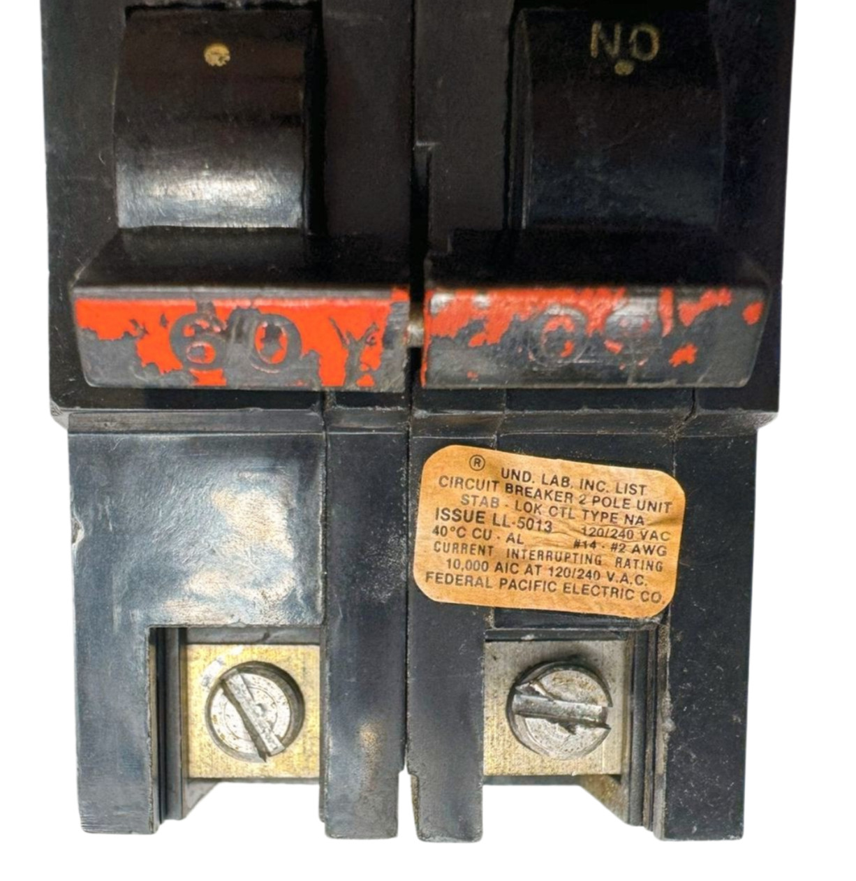 FPE NA260 Stab-Lok Circuit Breaker, 2-Pole, 60A, 120/240VAC, Type NA