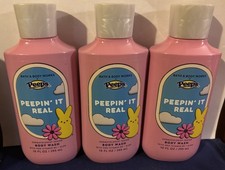 3-PACK Bath Body Works PEEPS PEEPIN' IT REAL Body Wash Shower Gel 10oz Ea. NEW