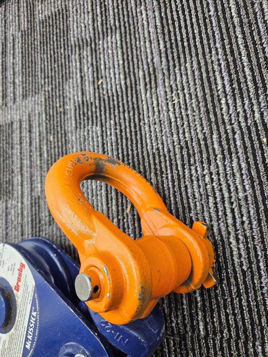 Crosby Mckissick 2016542 BB Snatch Block w/ Hook Blue Orange | eBay