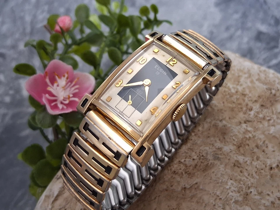 Reloj Pulsera Original Hombre Elgin Ridgewood 1953 Reparado Vintage, Cristal Nuevo Foto 4 de 4