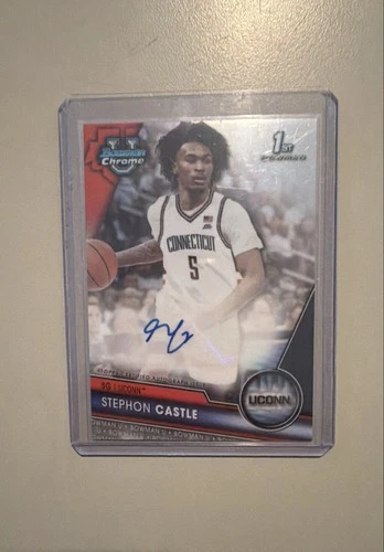 2023-24 Bowman University Chrome -Chrome Prospect Autographs Stephon Castle /250