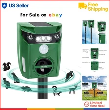Ultrasonic Animal Repeller Waterproof Solar Motion Sensor Deterrent