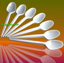 Tea Coffee Spoons Desert (N2) Teaspoon REUSEABLE Tasting Hard Plastic Spoon 12cm