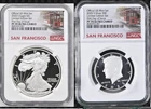 2025 S $1 American Silver Eagle & Kennedy 50C NGC PF70 Limited Edition Set Proof