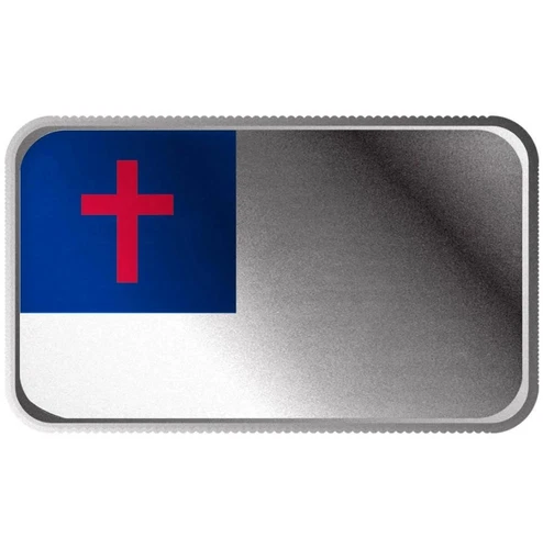 Christian Flag 1 oz Silver Bar - Full Color .999 Silver Bullion Bar in Capsule