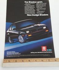 1987 Dodge Shadow Es 2.2 Turbo Original Ad