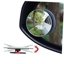 Blind Spot Mirror, 2" HD Glass Convex Rear View Mirror Pack of 2 Round