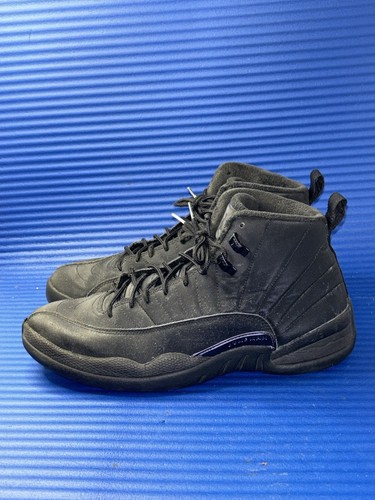 Size 12- Men’s Nike Air Jordan 12 Retro Winterized Triple Black 2018 BQ6851-001 - Picture 2 of 8