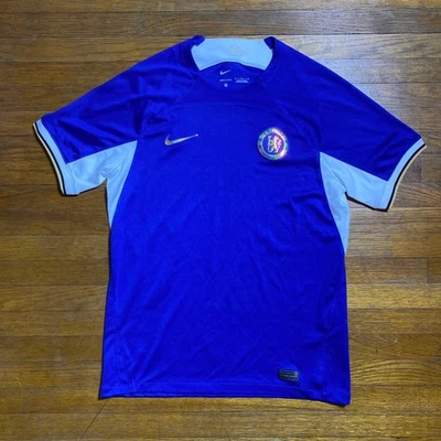 Nike Chelsea FC 2023-24 Home Jersey Blue White Holographic Patch Mens Medium - Image 1 of 4