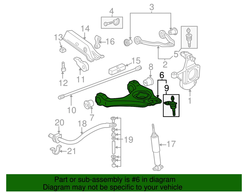 Brazo de control inferior genuino GM 12475480 Foto 3 de 3