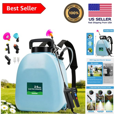 #ad 2.6 Gallon Battery Powered Backpack Sprayer with Adjustable Pressure amp; Nozzles $70.36