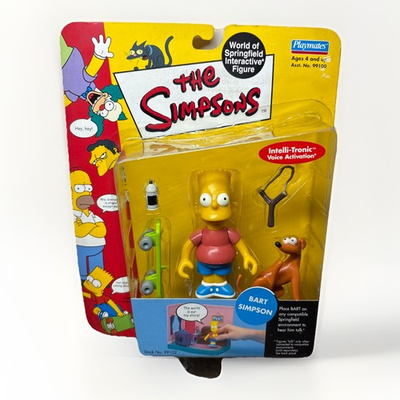#ad 2000 The Simpsons Bart Simpson Playmates Intelli Tronic Voice Activated NIB $22.95