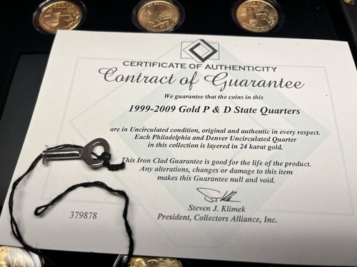 State Quarter Set With Territories P & D Mints 1999 - 2009 Collector Locked Case - Picture 11 of 11