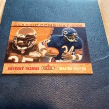 2002 Fleer Tradition Classic Combinations Retail Anthony Thomas Walter Payton