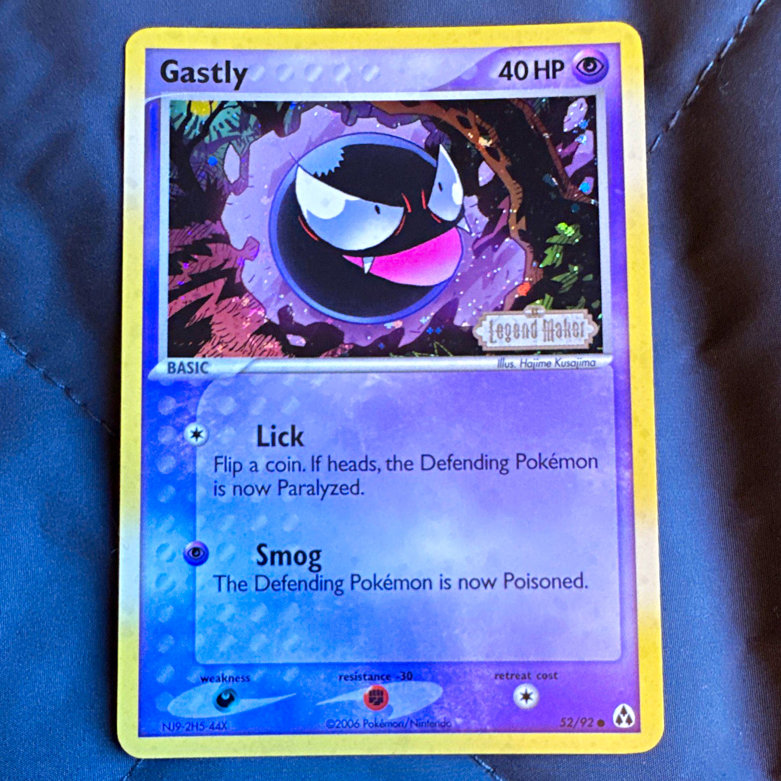 The Pokemon Company Gastly EX Legend Maker Reverse Holo Common 52/92 2006