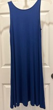 Old Navy women’s L large EUC knit tank swing dress Night Flight blue sleeveless