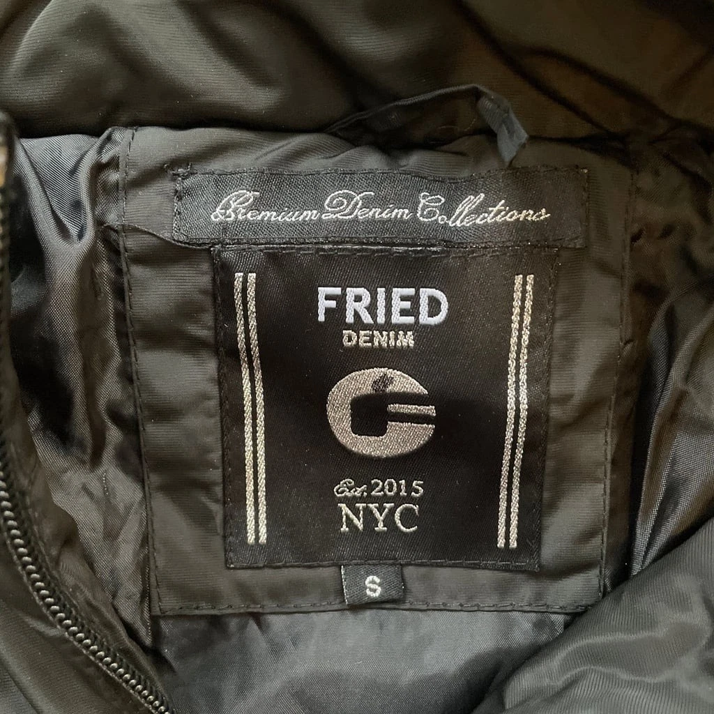 Fried Denim NYC Puffer Jacket, Black, Men's Size S