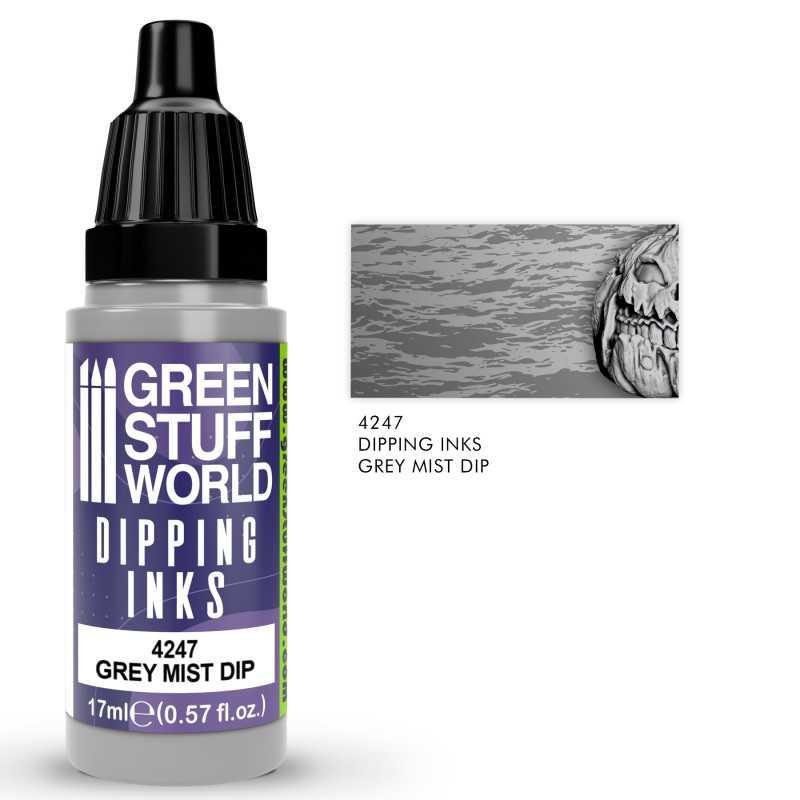 Green Stuff World - 4247 - Dipping ink (Speed Contrast Paint) 17ml - Grey Mist