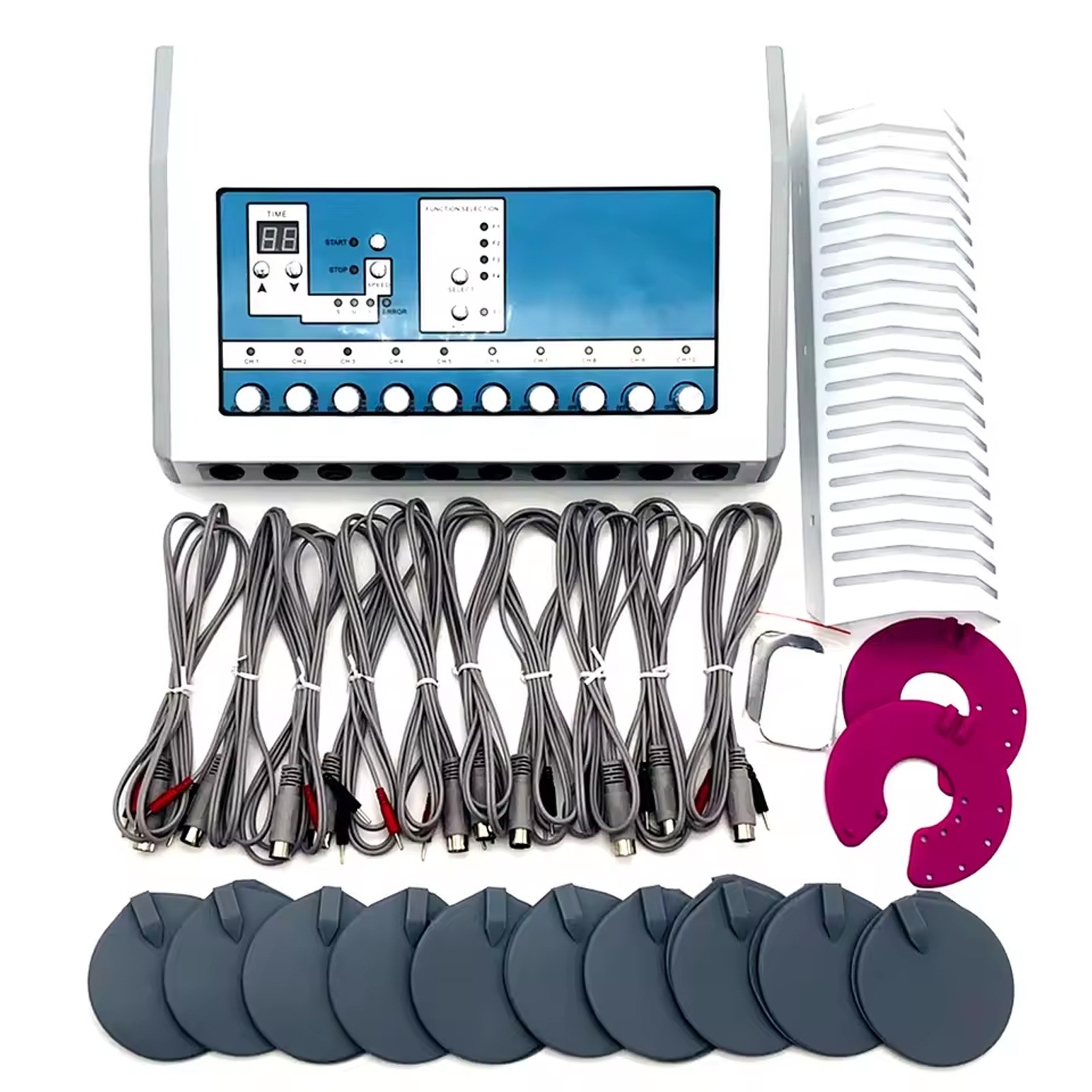PROFESSIONELLES EMS-MASSAGEGERÄT, 10 KANÄLE, ELEKTROSTIMULATION
