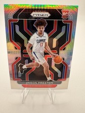 2021 Panini Prizm Jason Preston Silver Prizm Rookie 327 Los Angeles Clippers