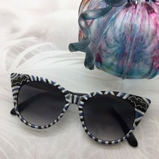 Hand Painted Bat Sunglasses, Spooky Halloween Eyewear for Women, Cat Eye Shades