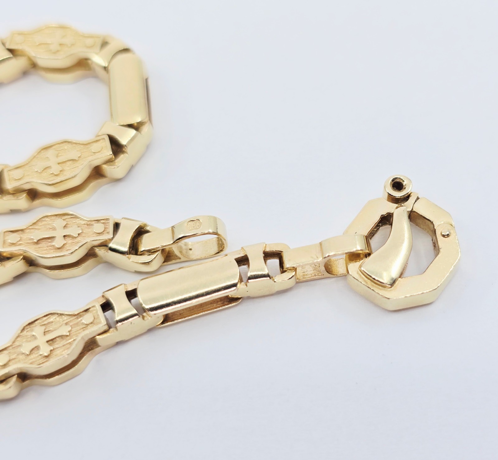 Unique Fancy 14K Solid Yellow Gold Custom Religio… - image 14