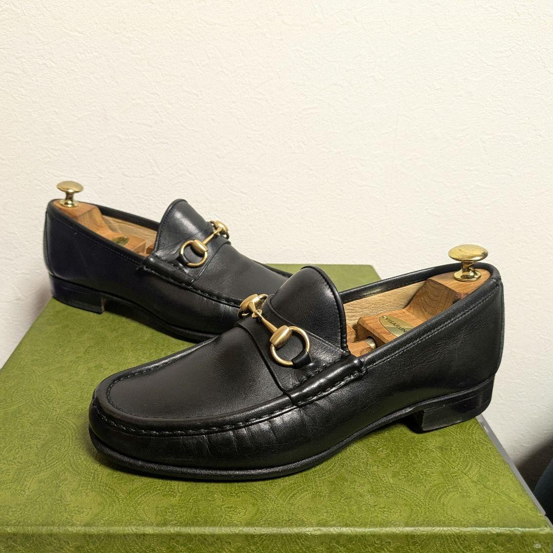 GUCCI 1100009/2 Horsebit Loafers Black Leather EU39 US6.5 Men From Japan thumbnail 16