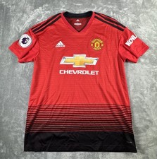 Adidas Manchester United Jersey Mens L Red Home 2018 2019 Soccer Climalite Patch
