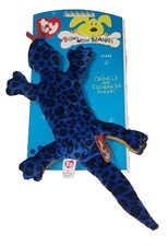 Ty Bow Wow Beanies - LIZZY the Lizard 11 Inch 2006 Crinkle/Squeaker Toy NEW