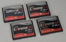 Four 4 EX Sandisk Compact Flash Ultra Extreme II III IV 2GB Memory Cards