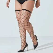 Fishing Net Stockings Sexy Black Mesh Large Net Socks Plus Size Party Decoration