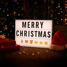 A4 Light Up LED Light Box Sign Message Cinematic Cinema Style 180 Letter Number