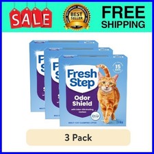(3 pack) Fresh Step Odor Shield Multi Cat Clumping Litter Freshness, 22 lb 0.61 per pound