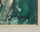 JOSEPH FRANZ (MICHIGAN) VTG SIGNED ORIG WATERCOLOR AMISH BUGGY & COVERED BRIDGE — photo 2