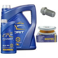 MotoröL Filter Set Mannol 15W50 API 6 Liter + Schraube FüR Mercedes E-Klasse CLK