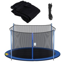 14 ft Trampoline Net Replacement with 4 Poles, 14 Foot Trampoline Netting Rep...
