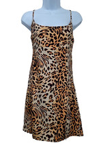 AsYou Made in Morocco Leopard Slip Clubwear Dress Women's US 8 UK 12 EU 40