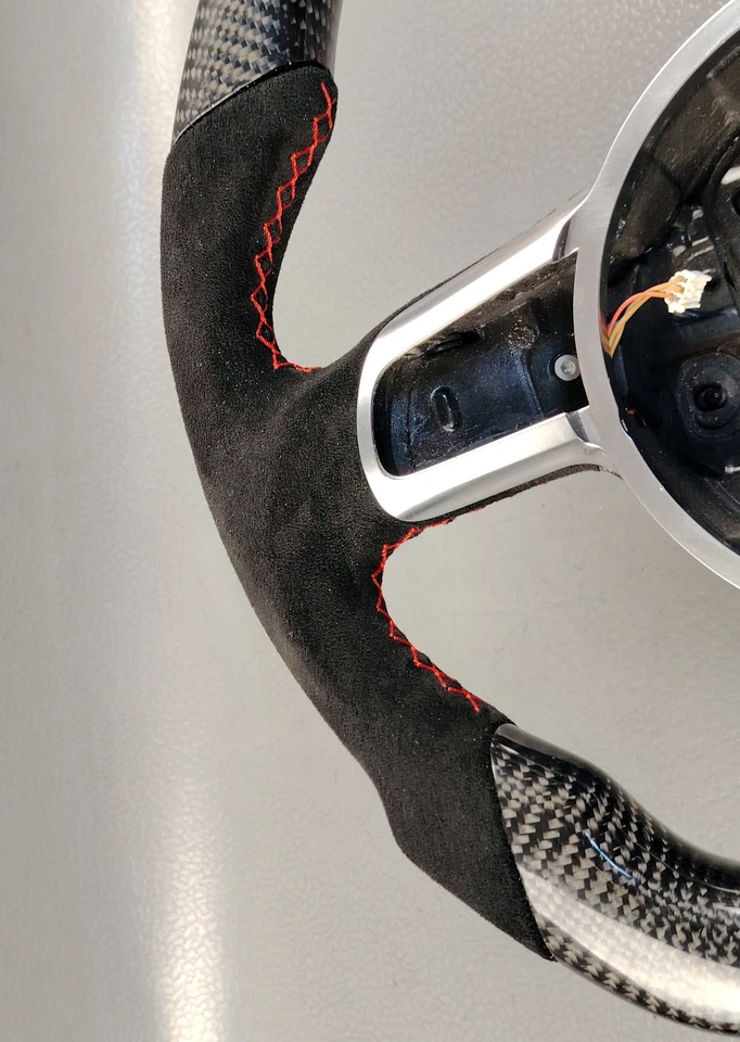 AUDI TT QUATTRO R8 TTS QUATTRO 2008 2015 VOLANTE MULTIMEDIA CARBONO REAL Foto 3 de 4