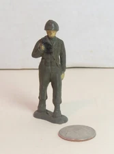Bergen Toy & Novelty Co. Hard Plastic Army Man, Radio/field phone, USA, 1950s