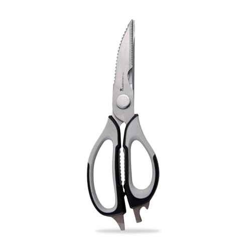 Ciseaux de cuisine en acier inoxydable ergonomiques MasterPRO ELEGANCE gris