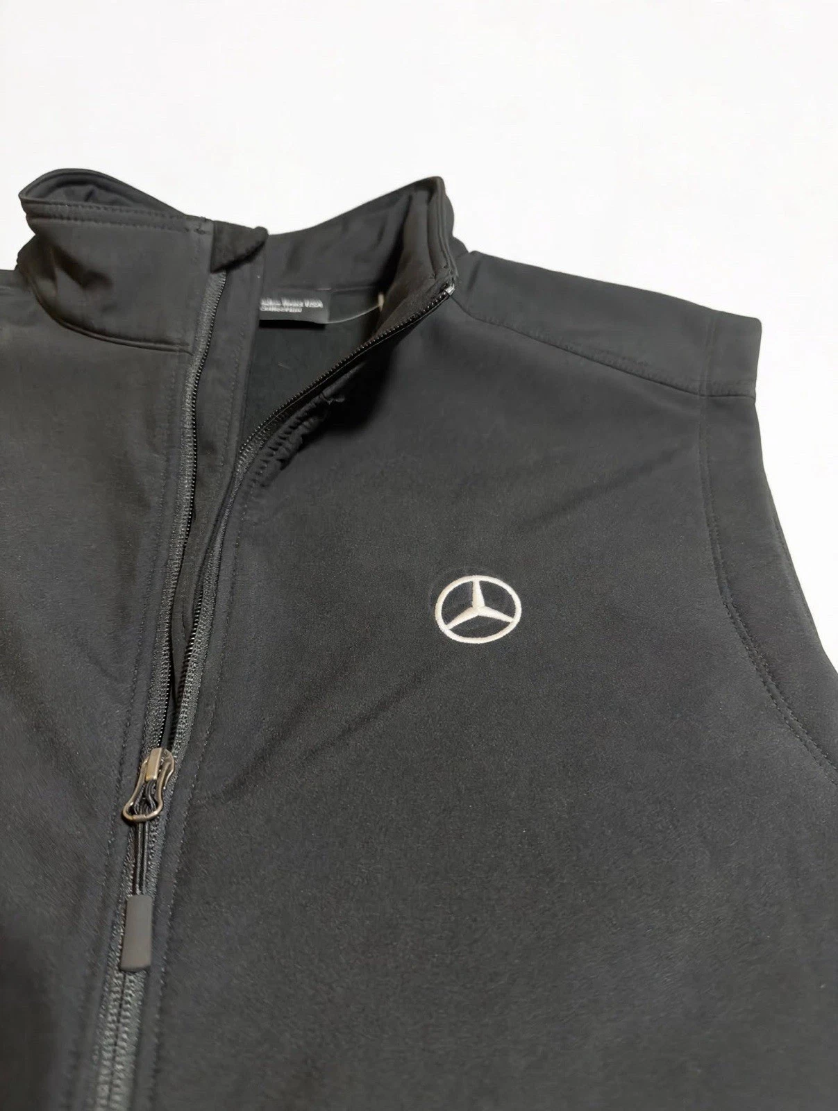 Mercedes Benz Soft Shell Black Zipper Vest Men’s XL image 4